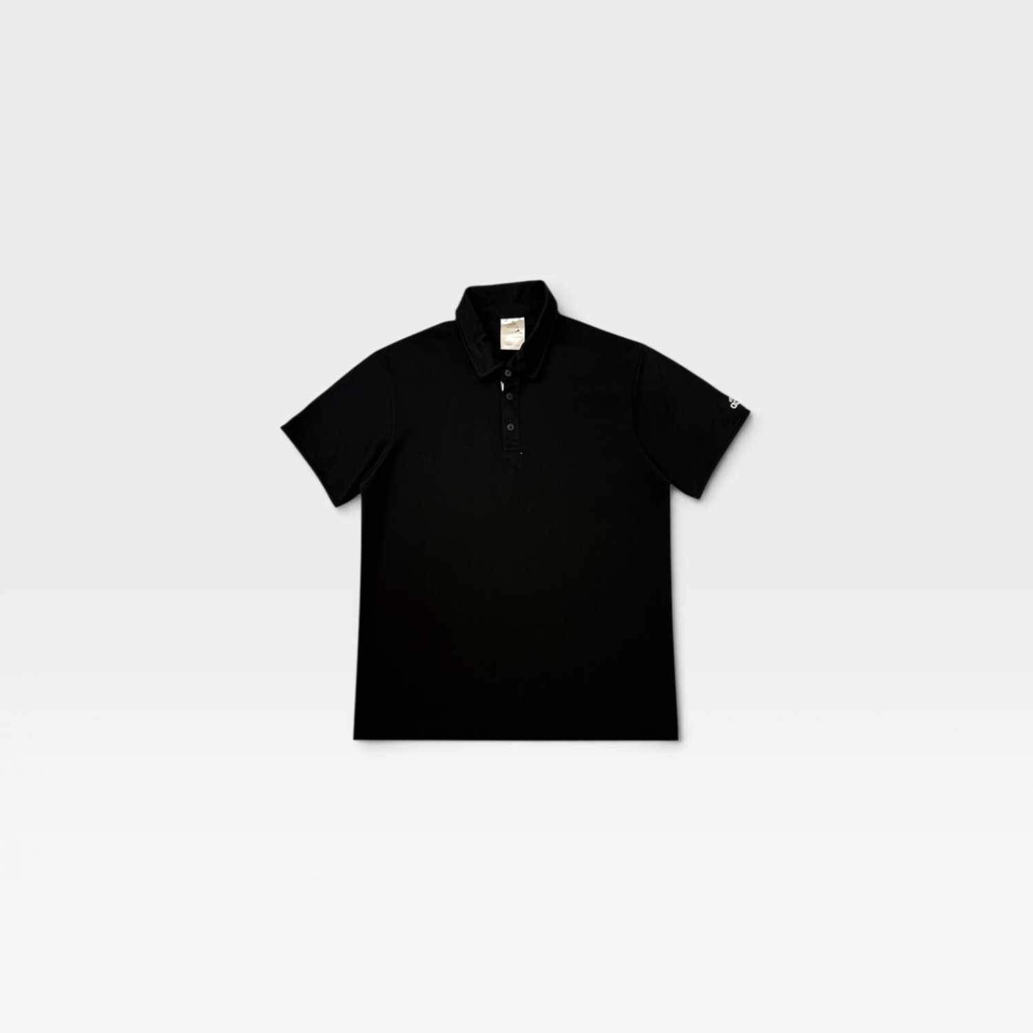 Adidas Black Vintage Polo Shirt – Minimal Sportswear Style